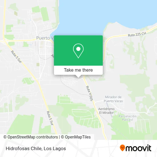 Hidrofosas Chile map