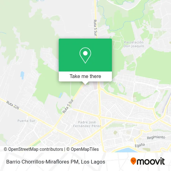 Barrio Chorrillos-Miraflores PM map
