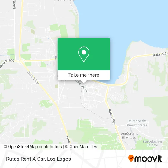 Rutas Rent A Car map