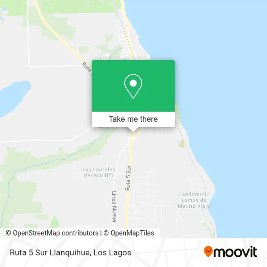 Ruta 5 Sur Llanquihue map