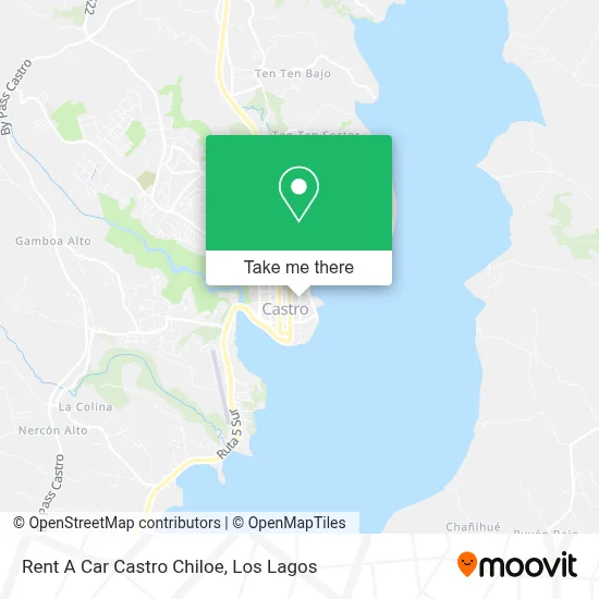 Rent A Car Castro Chiloe map