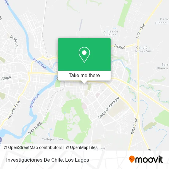Investigaciones De Chile map