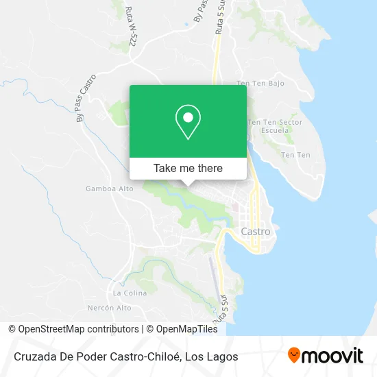 Cruzada De Poder Castro-Chiloé map