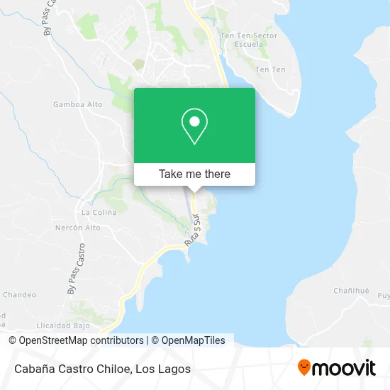 Cabaña Castro Chiloe map