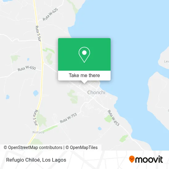 Refugio Chiloé map