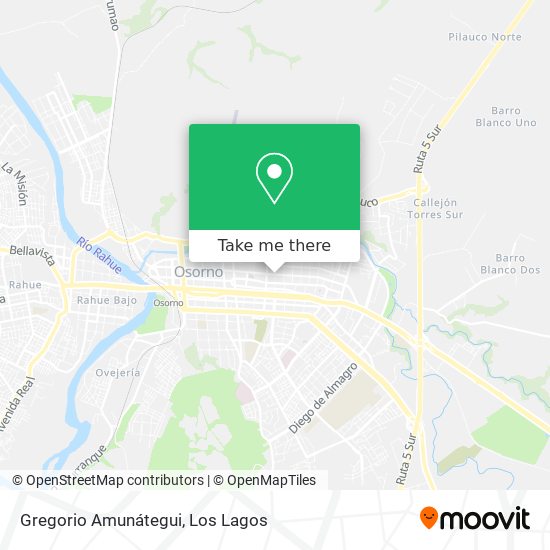 Mapa de Gregorio Amunátegui