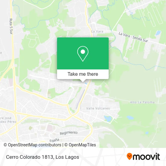 Cerro Colorado 1813 map