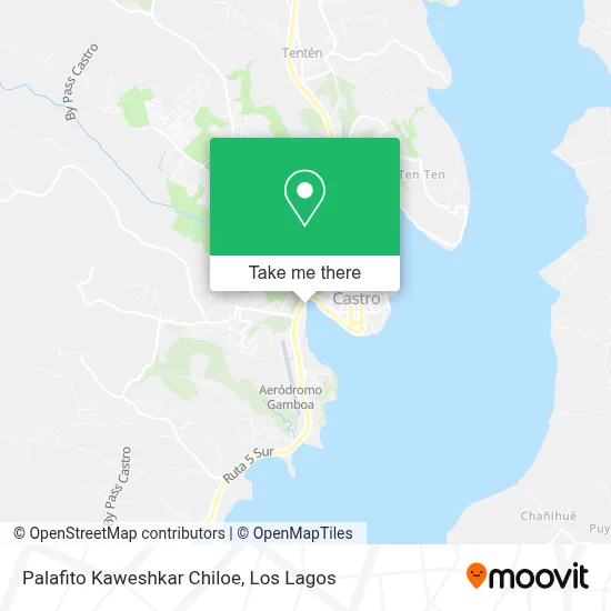 Palafito Kaweshkar Chiloe map