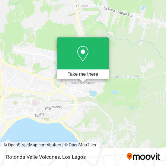 Rotonda Valle Volcanes map