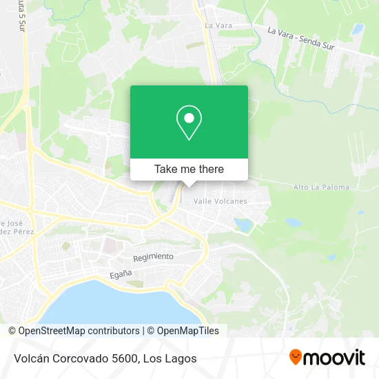 Volcán Corcovado 5600 map