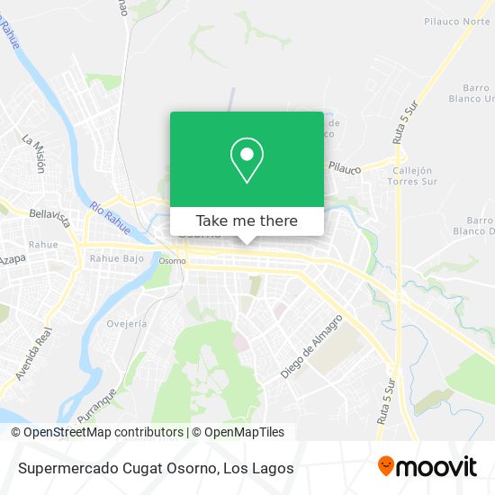 Mapa de Supermercado Cugat Osorno