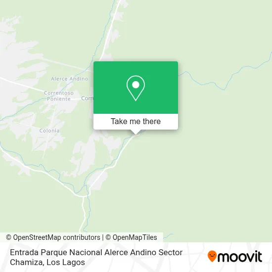 Entrada Parque Alerce Andino Sector Chamiza map