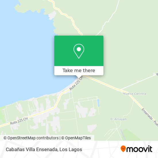 Cabañas Villa Ensenada map