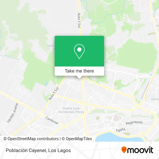 Población Cayenel map