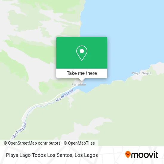 Playa Lago Todos Los Santos map