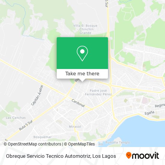 Mapa de Obreque Servicio Tecnico Automotriz