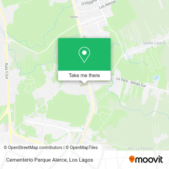 Mapa de Cementerio Parque Alerce