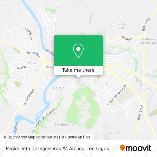 Mapa de Regimiento De Ingenieros #4 Arauco
