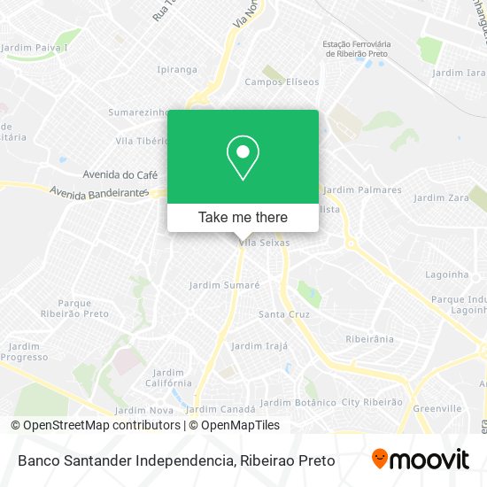 Banco Santander Independencia map