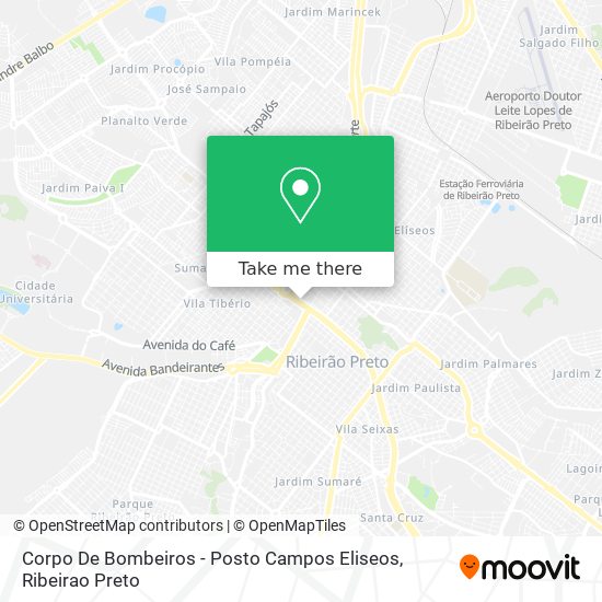 Corpo De Bombeiros - Posto Campos Eliseos map