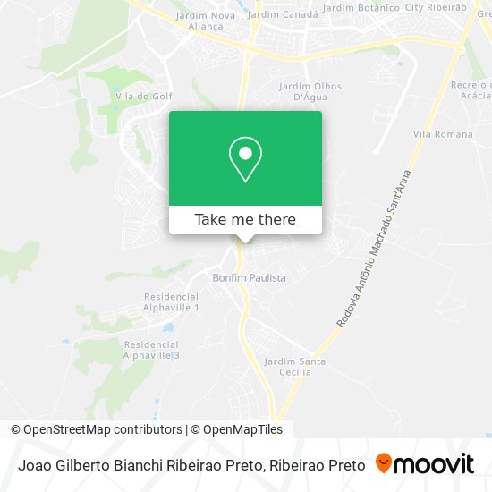 Joao Gilberto Bianchi Ribeirao Preto map