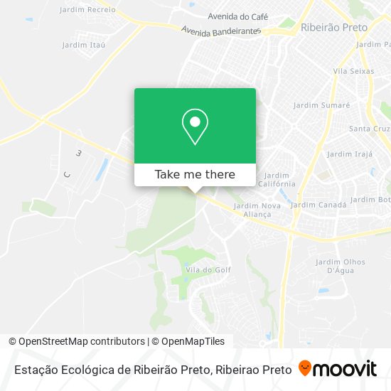 Mapa Estação Ecológica de Ribeirão Preto