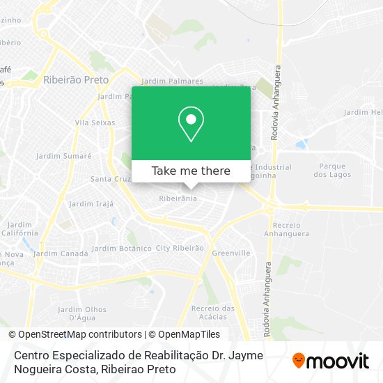 Mapa Centro Especializado de Reabilitação Dr. Jayme Nogueira Costa