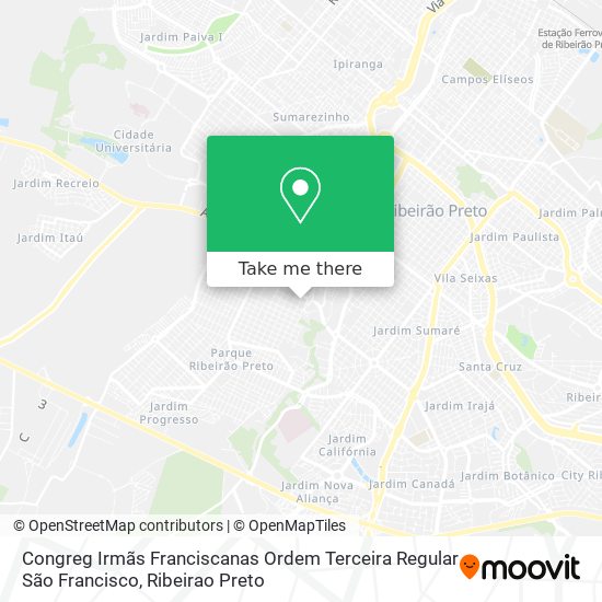 Congreg Irmãs Franciscanas Ordem Terceira Regular São Francisco map