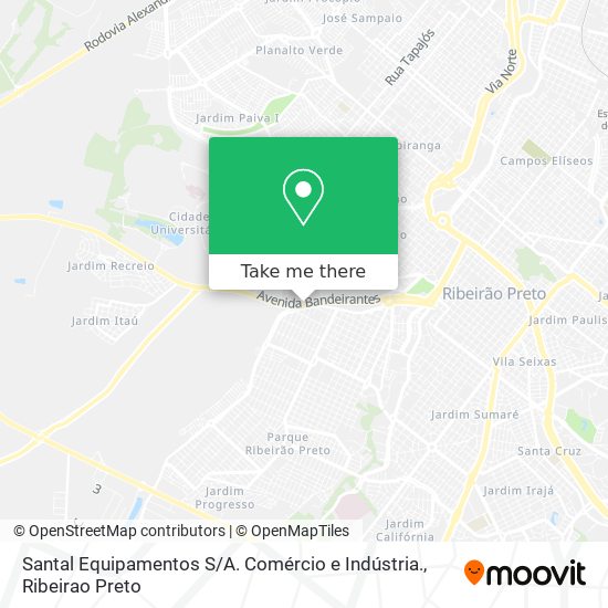 Santal Equipamentos S / A. Comércio e Indústria. map