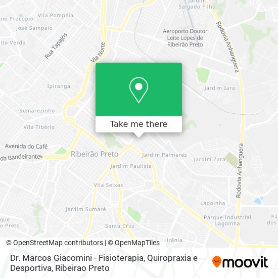Mapa Dr. Marcos Giacomini - Fisioterapia, Quiropraxia e Desportiva