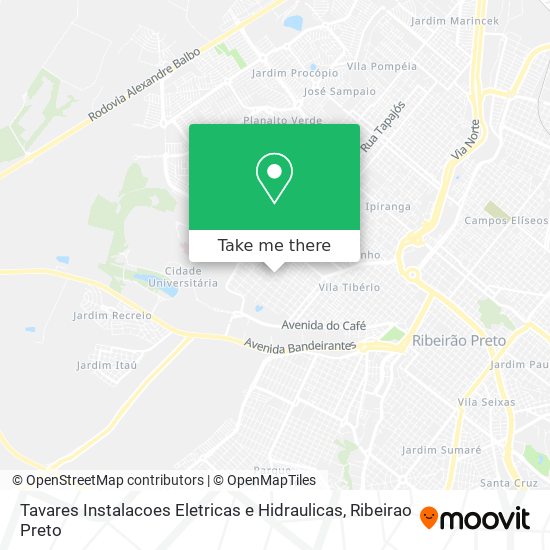 Mapa Tavares Instalacoes Eletricas e Hidraulicas