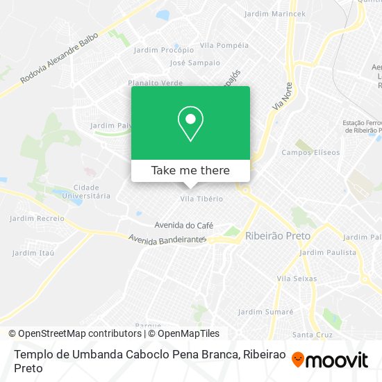 Mapa Templo de Umbanda Caboclo Pena Branca