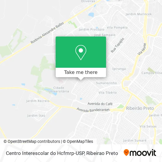 Centro Interescolar do Hcfmrp-USP map