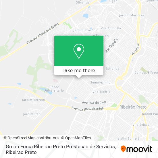 Grupo Forca Ribeirao Preto Prestacao de Servicos map