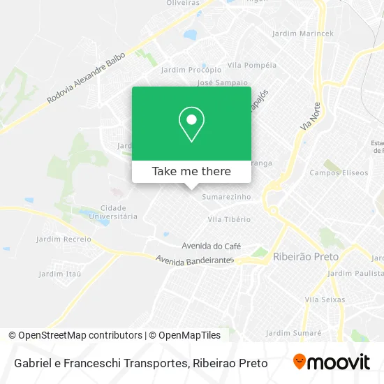 Gabriel e Franceschi Transportes map