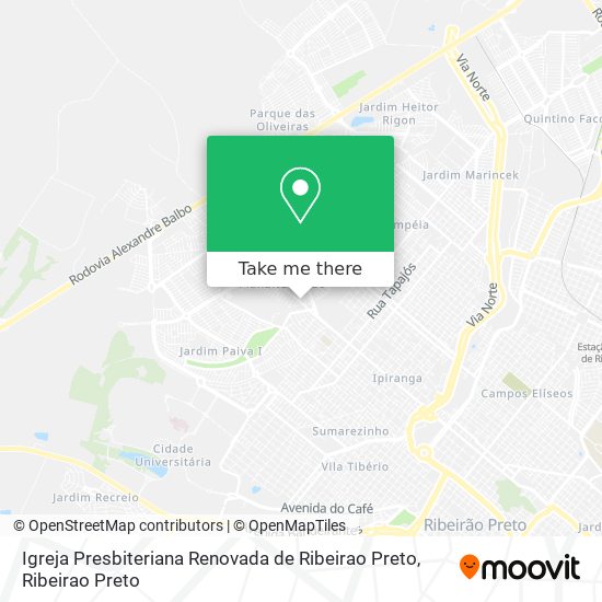 Igreja Presbiteriana Renovada de Ribeirao Preto map