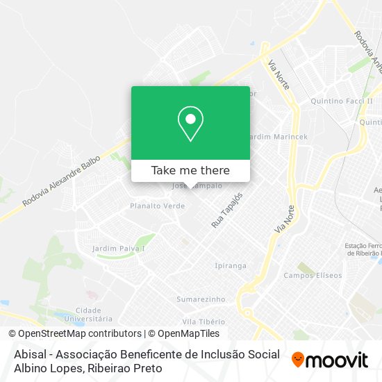 Abisal - Associação Beneficente de Inclusão Social Albino Lopes map