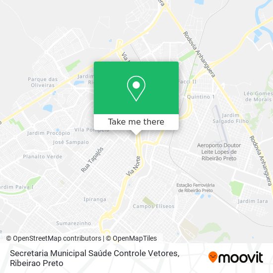 Secretaria Municipal Saúde Controle Vetores map