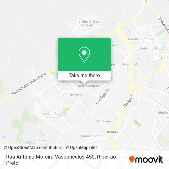 Rua Antônio Moreira Vasconcelos 450 map