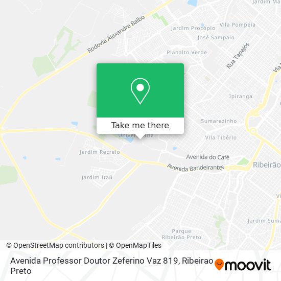 Avenida Professor Doutor Zeferino Vaz 819 map