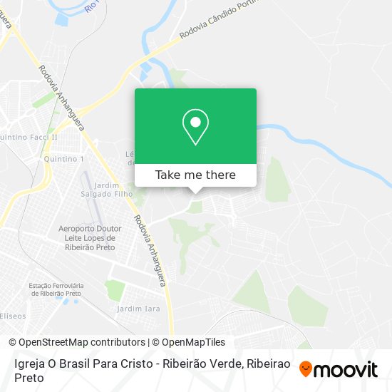 Igreja O Brasil Para Cristo - Ribeirão Verde map