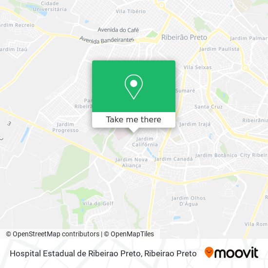 Mapa Hospital Estadual de Ribeirao Preto