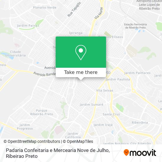 Padaria Confeitaria e Mercearia Nove de Julho map