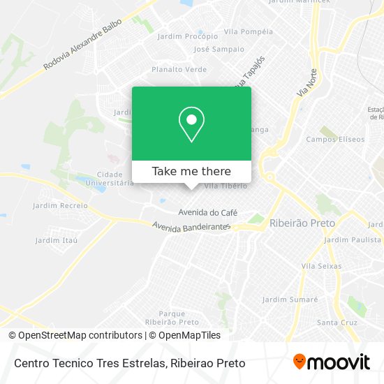 Mapa Centro Tecnico Tres Estrelas