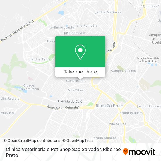 Mapa Clinica Veterinaria e Pet Shop Sao Salvador