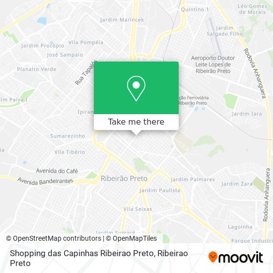 Shopping das Capinhas Ribeirao Preto map