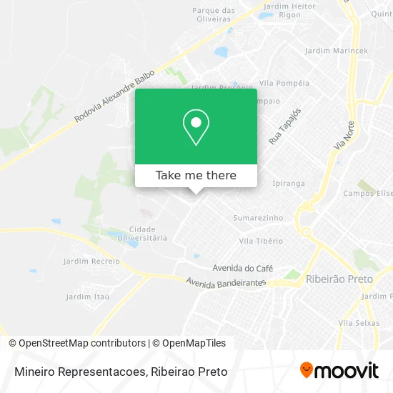 Mineiro Representacoes map