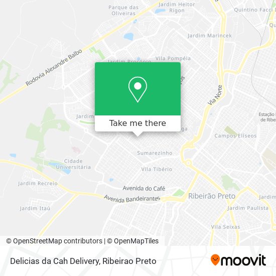 Delicias da Cah Delivery map