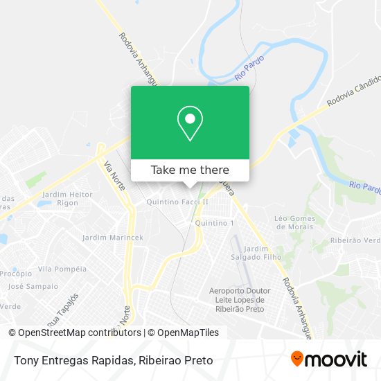 Mapa Tony Entregas Rapidas