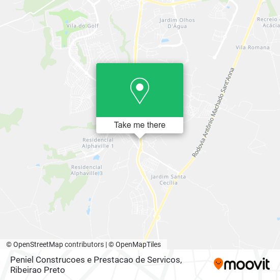 Mapa Peniel Construcoes e Prestacao de Servicos